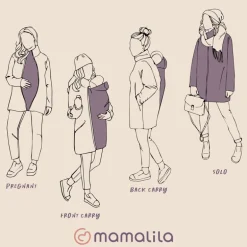 Veste de portage softshell Mamalila - Framboise