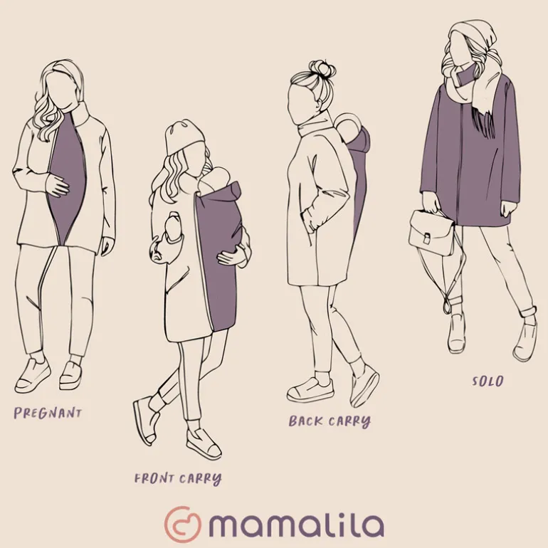 Veste de portage softshell Mamalila - Bleu Marine
