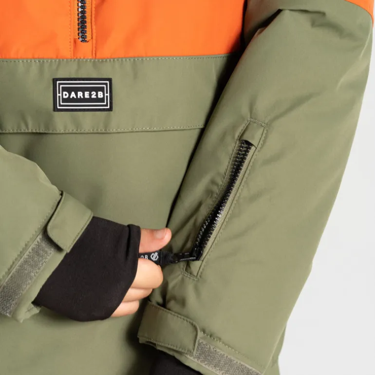 Veste de ski enfant Freehand - Dare2B - Orange Rust / Olivine Green