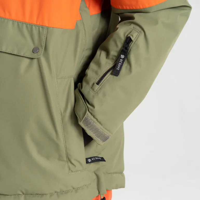 Veste de ski enfant Freehand - Dare2B - Orange Rust / Olivine Green