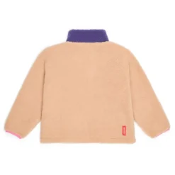 Veste polaire enfant sherpa - Hello Hossy - Plum Beige