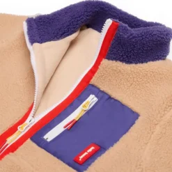 Veste polaire enfant sherpa - Hello Hossy - Plum Beige