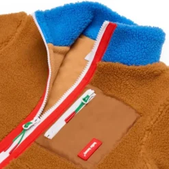 Veste polaire enfant sherpa - Hello Hossy - Blue Camel