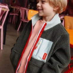 Veste polaire enfant sherpa - Hello Hossy - Fluffy Forest
