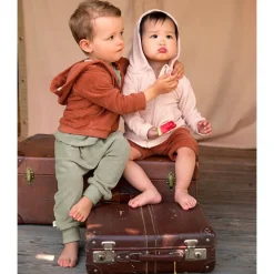Veste éponge bébé en coton bio - Lassig - Rouille