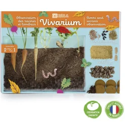 Vivarium racines et vers de terre - Radis et Capucine
