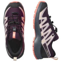 XA PRO 3D Junior V8 - CSWP - Chaussure Salomon enfant Imperméable -29 au 39 - Pkiten/Turbul/Fuco